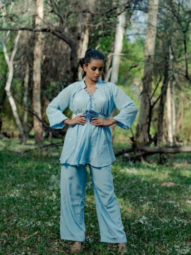Butterfly Breeze Co-ord Set with Belt