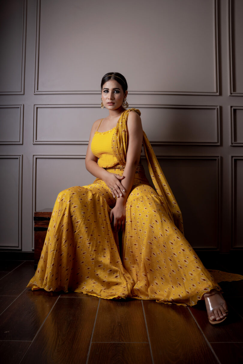 Gharara with bustier - Image 3