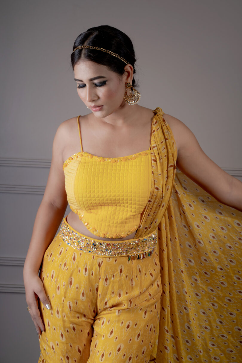 Gharara with bustier - Image 4