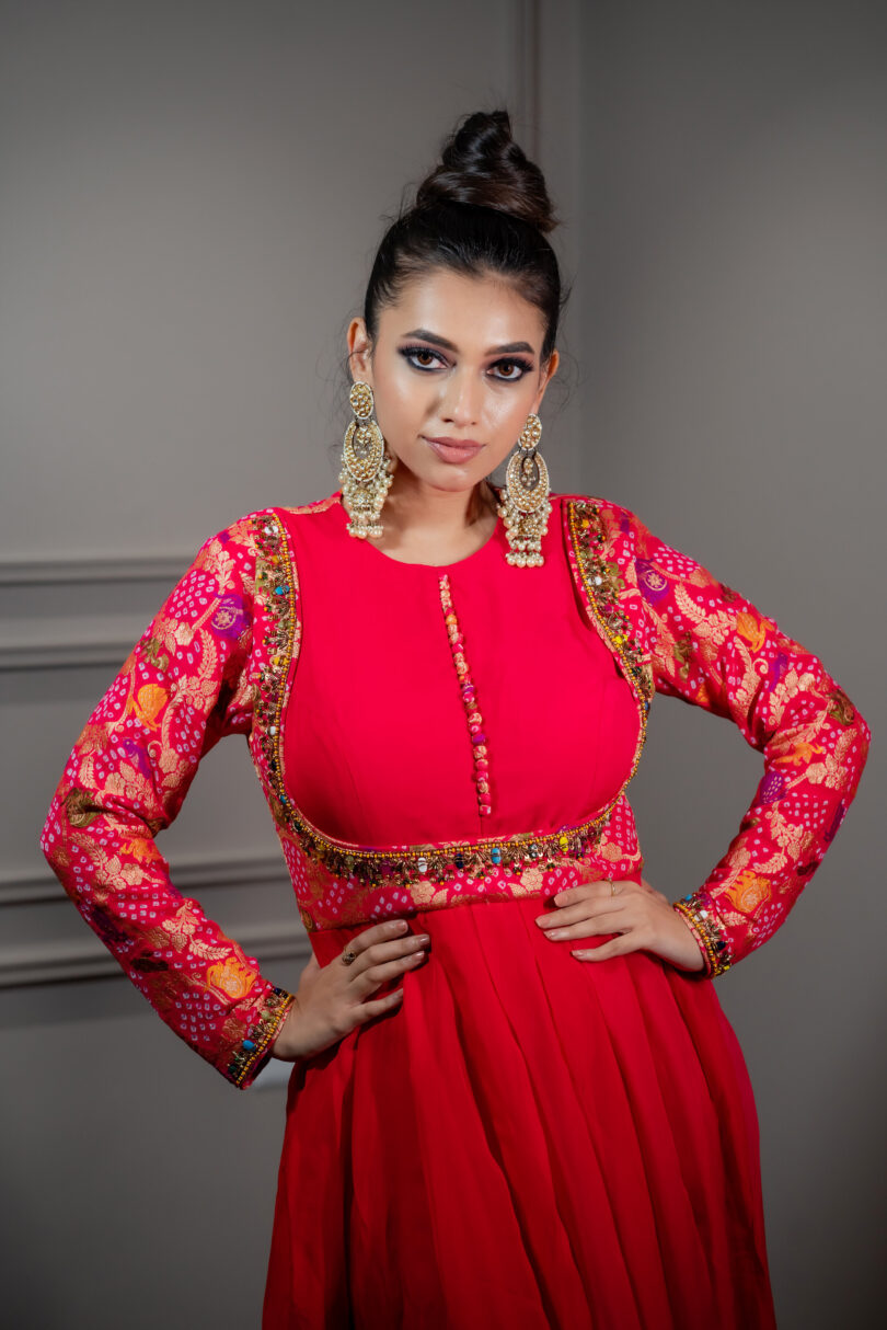 Heavy Organza Red Dress - Image 2