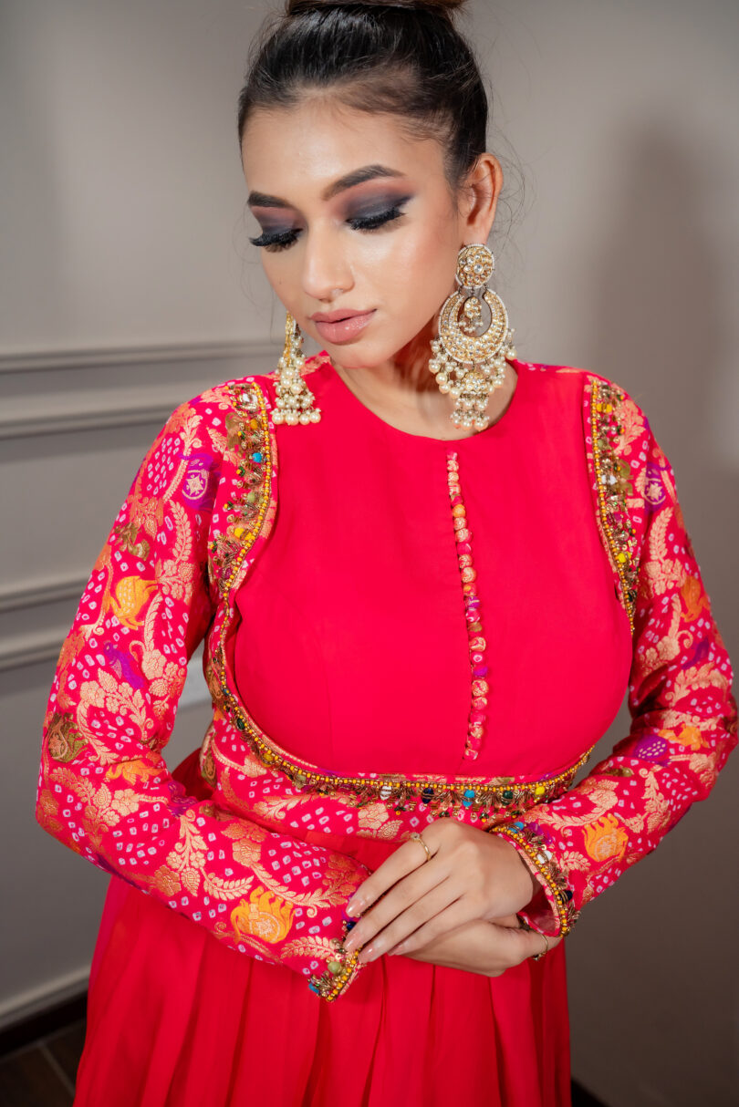 Heavy Organza Red Dress - Image 4