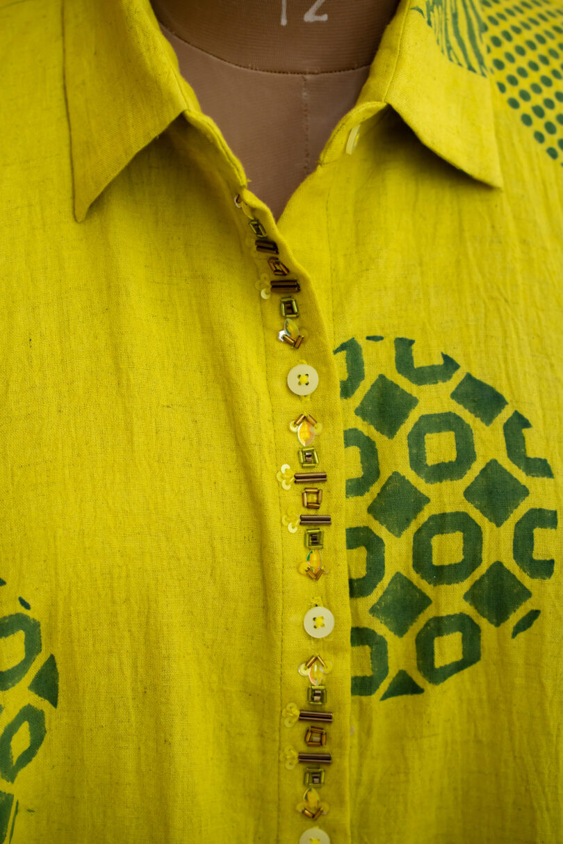 Yellow Flex block printed shirt - Image 2