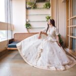 Ivory Peplum top lehenga set