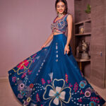 Navy Blue Lehenga Set
