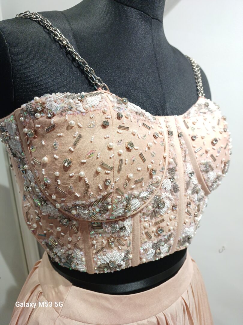 Nude Bustier and Skirt Set - Image 2