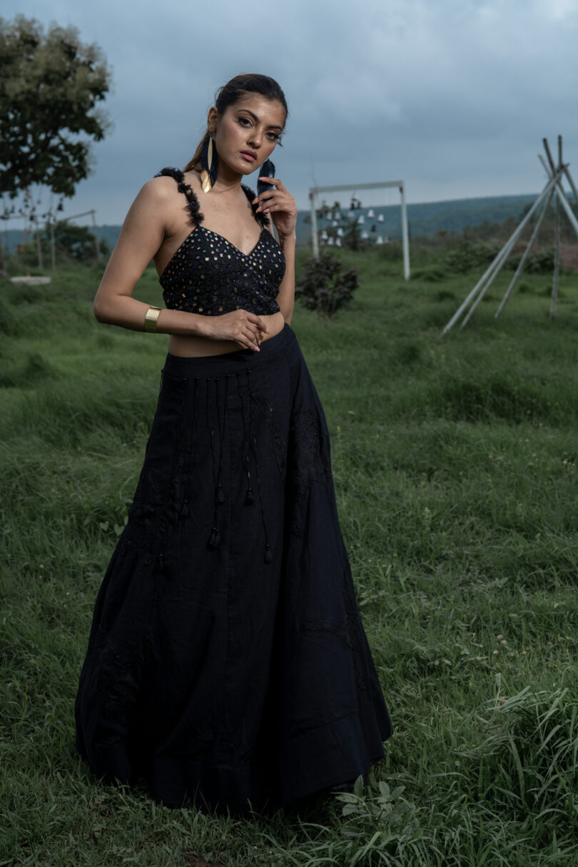 Black Mirror Bustier and Skirt